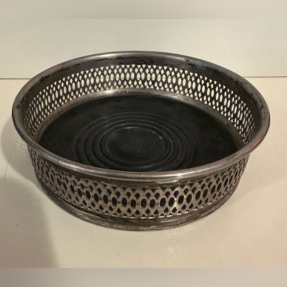 Vintage EALES 1779 Handmade Silverplate Italy Champagne Wine Coaster Tray Holder - Picture 3 of 6